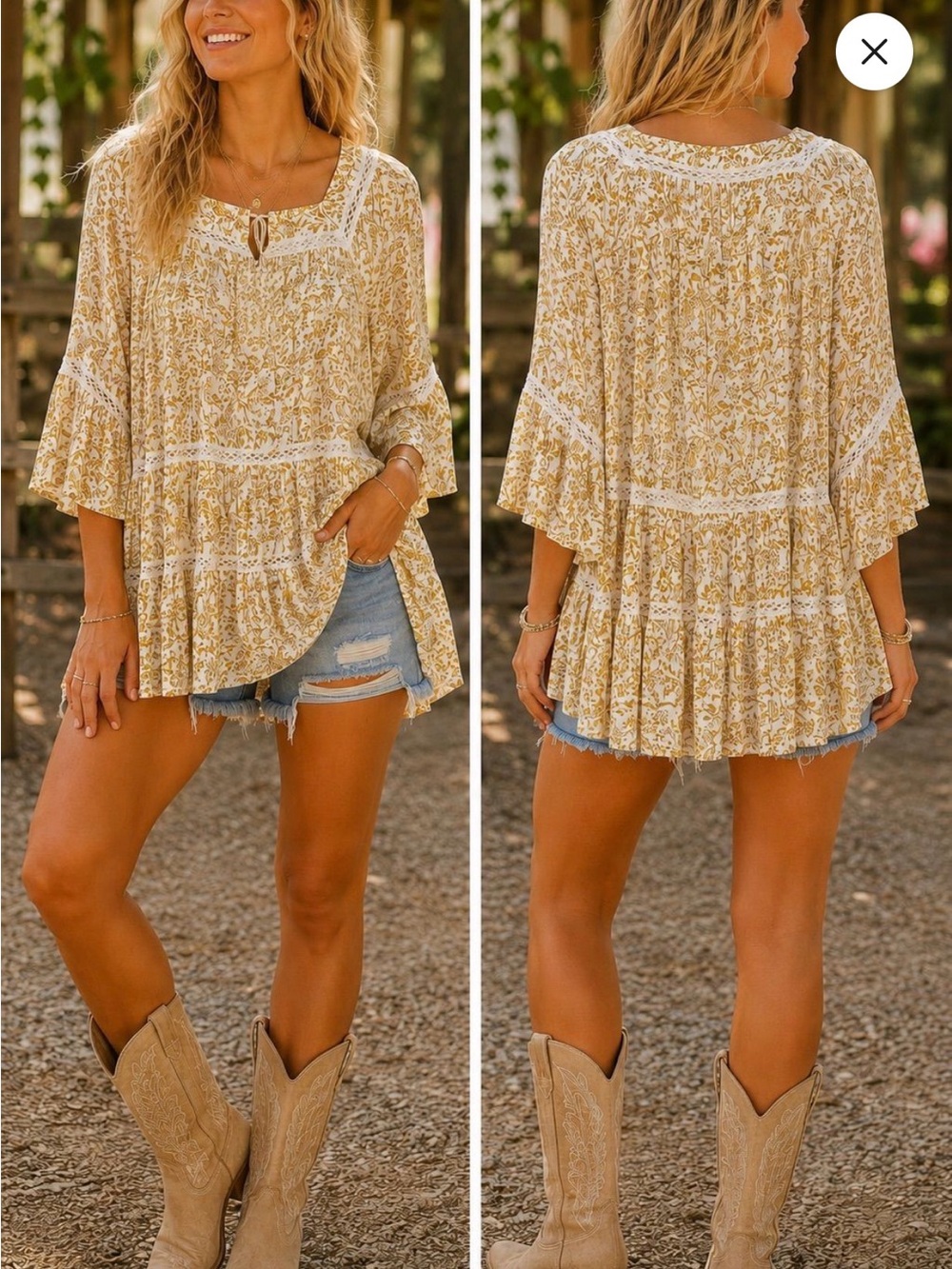 NWT Free People Talk About It Tunic Ivory Combo Extra Small